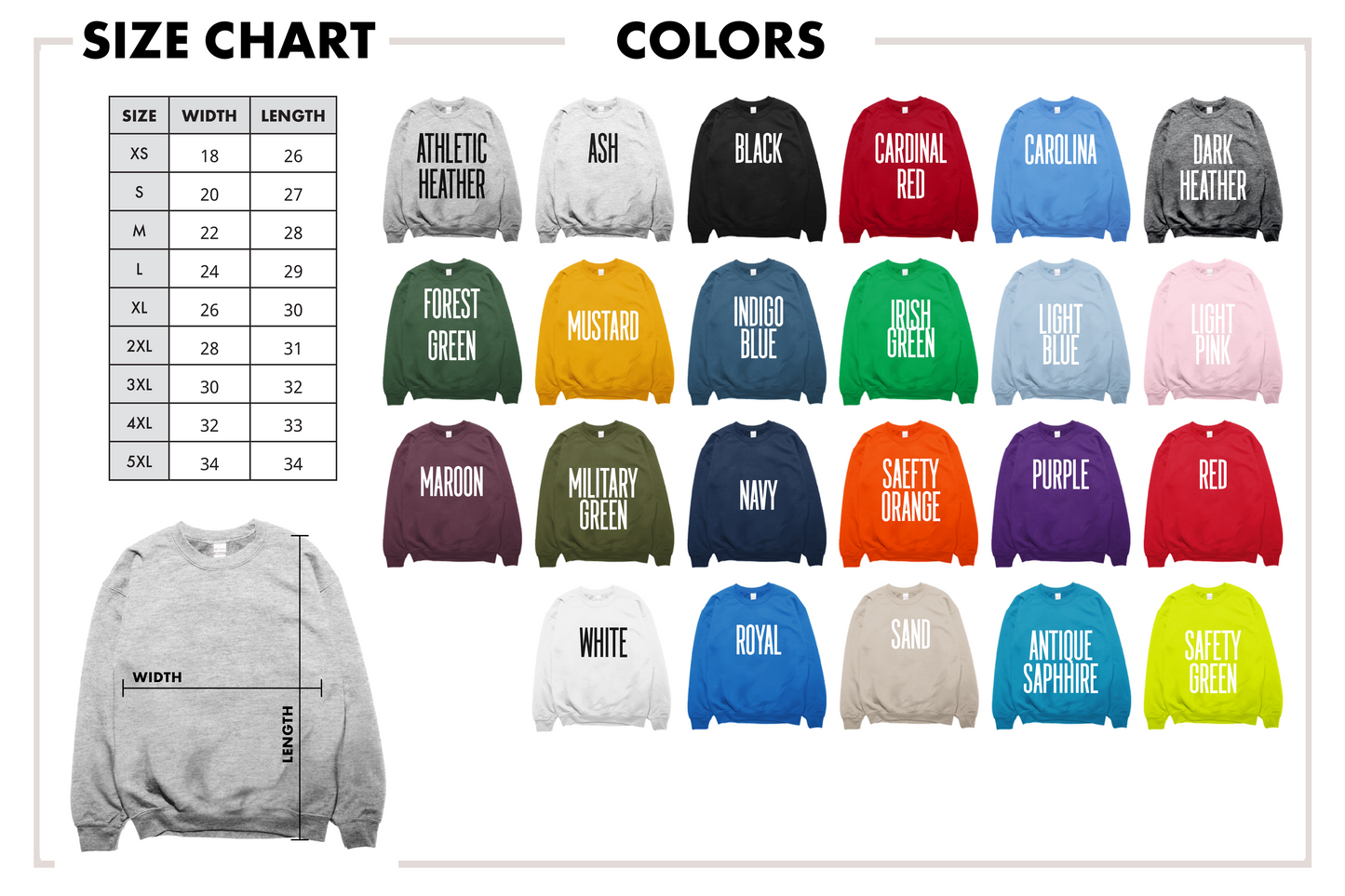 The Lord is My Shephered Embroidered Crewneck