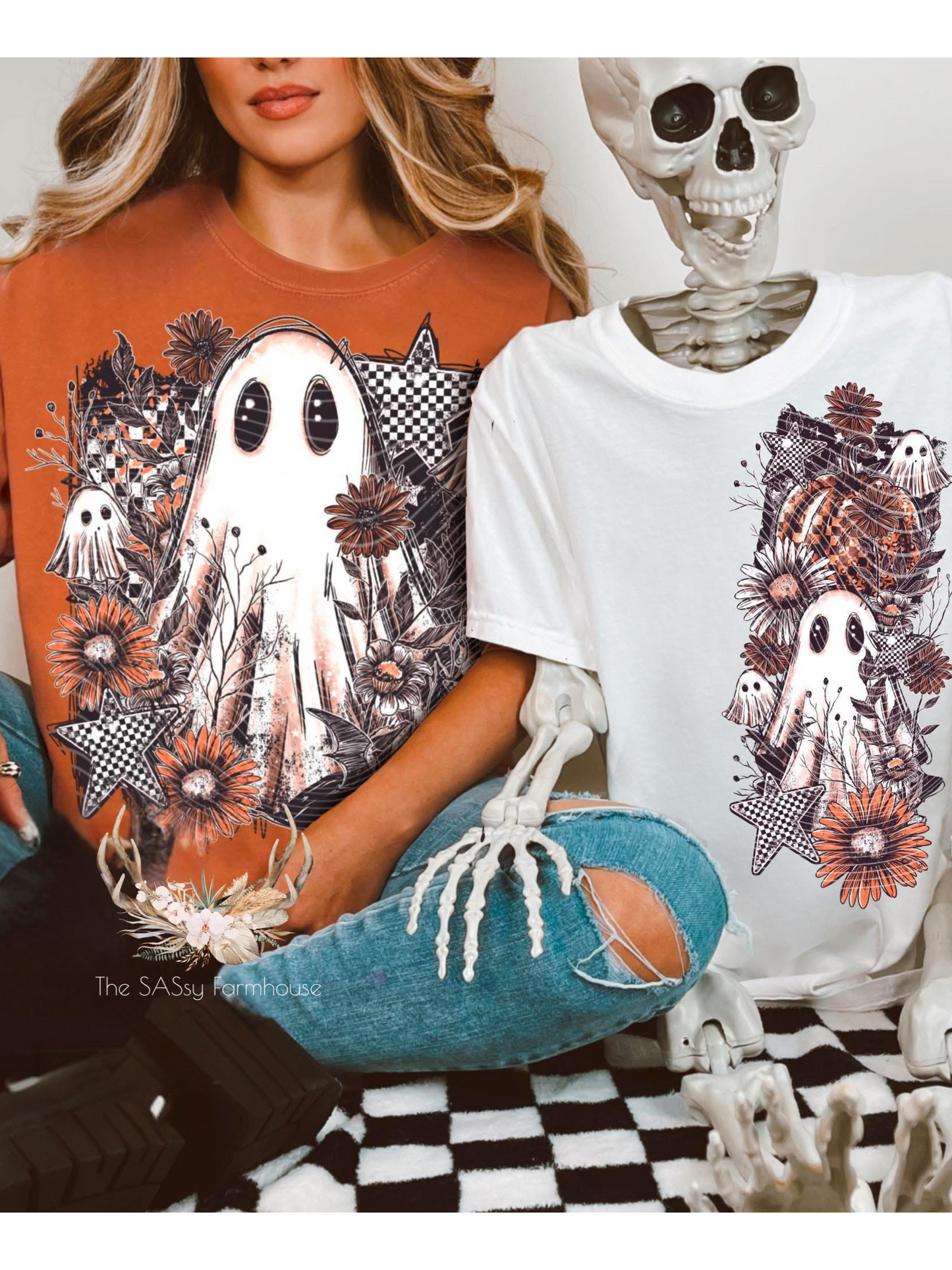 Checkered Ghost Tshirt