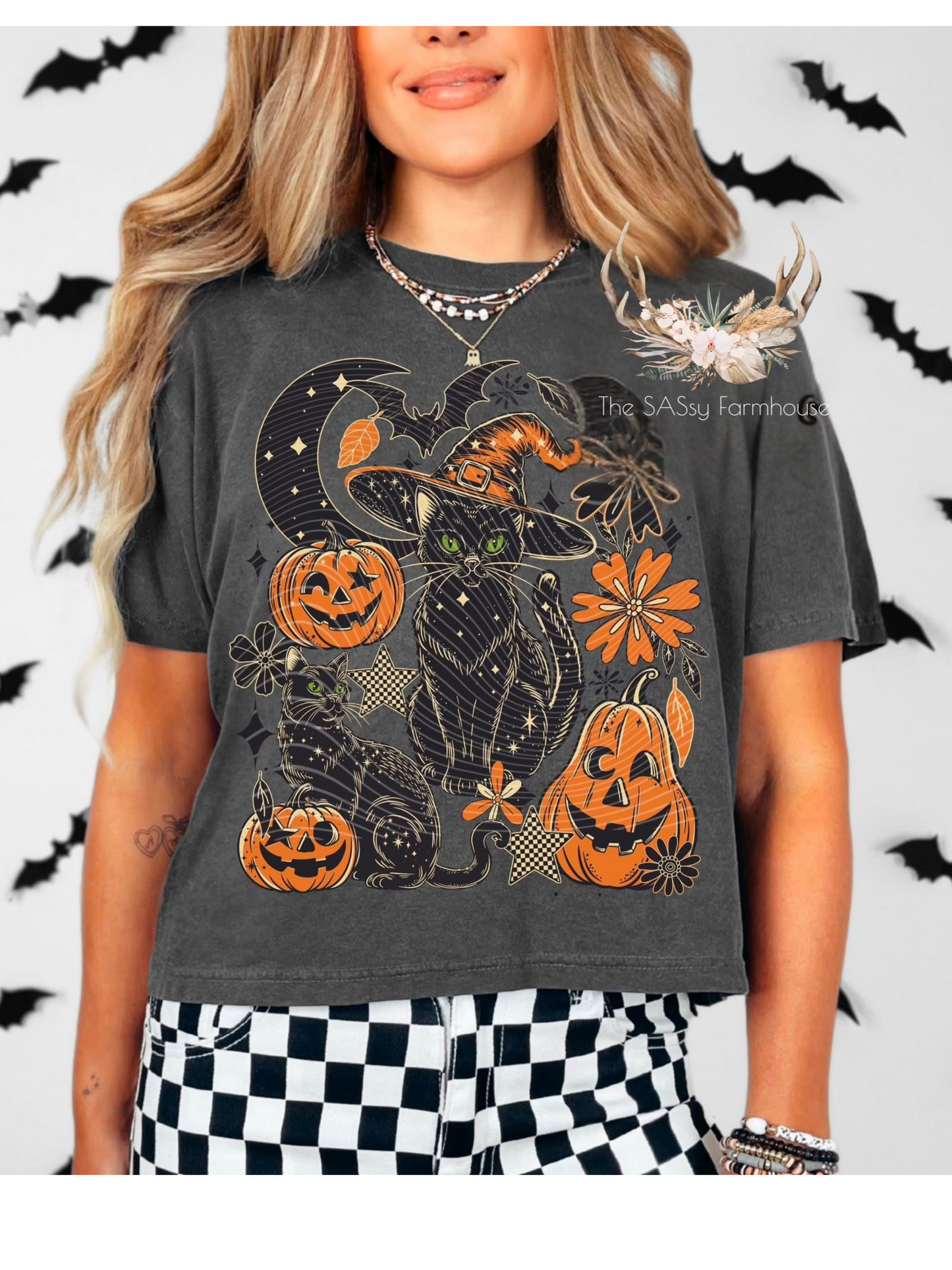 Black Cat Moon Tshirt