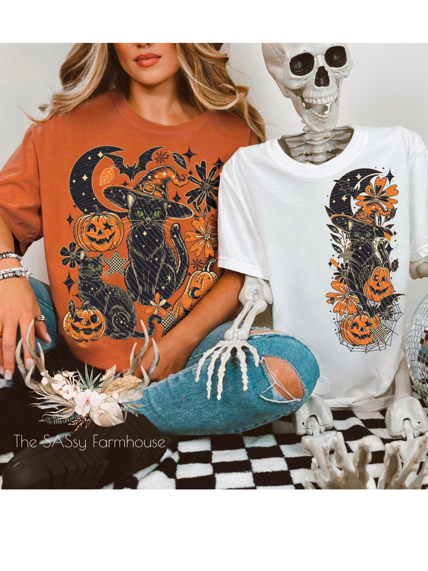 Black Cat Moon Tshirt