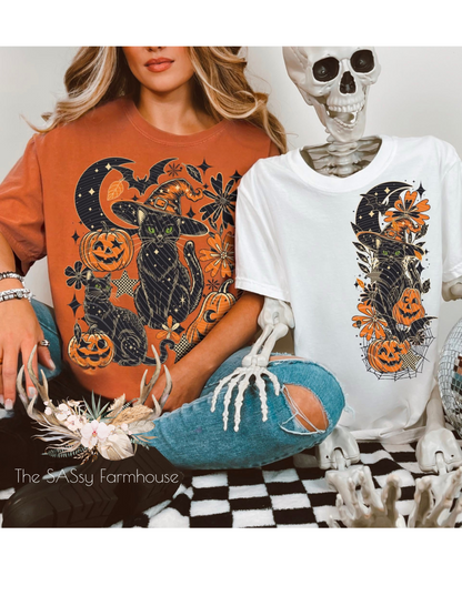 Black Cat Moon Tshirt