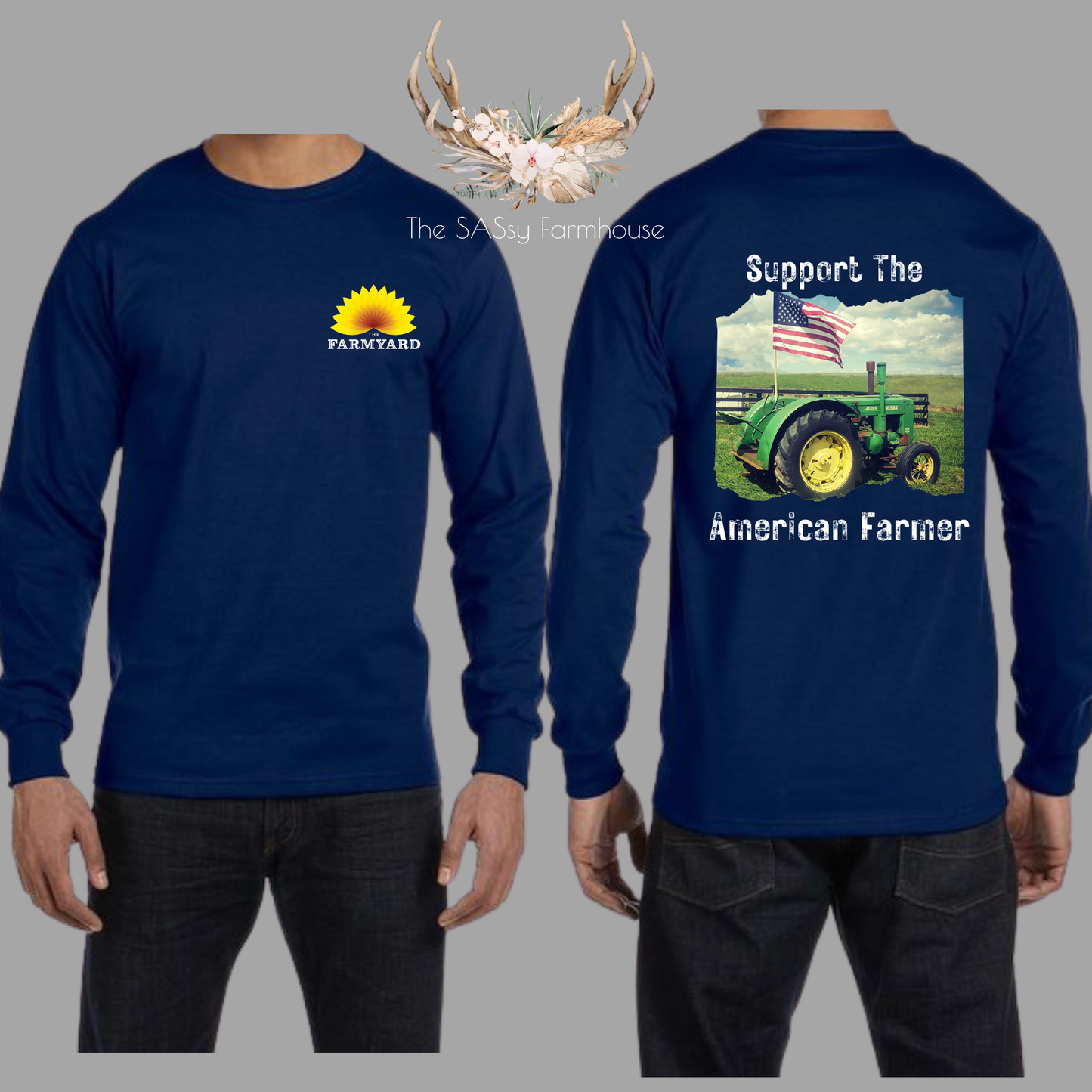 Support The American Farmer- Tshirt/LongSleeve/Hoodie