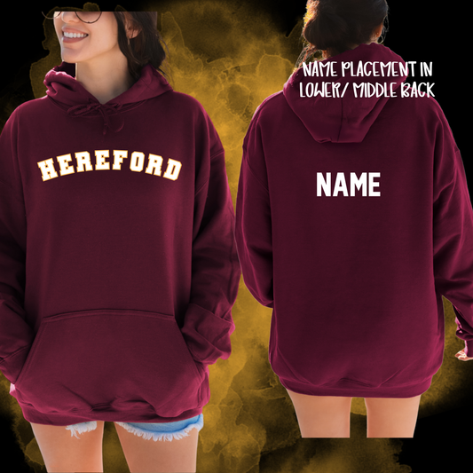 Hereford Cheer Hoodie - Custom Hoodies With Name | Gildan 50/50 Youth & Adult