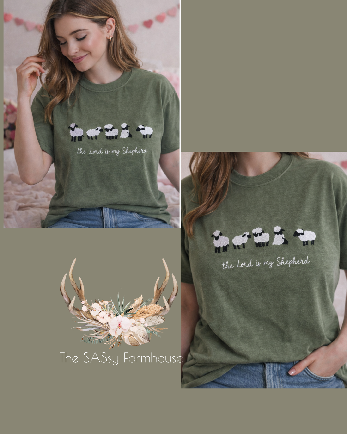 The Lord is My Shepherd- Embroidered Tshirt