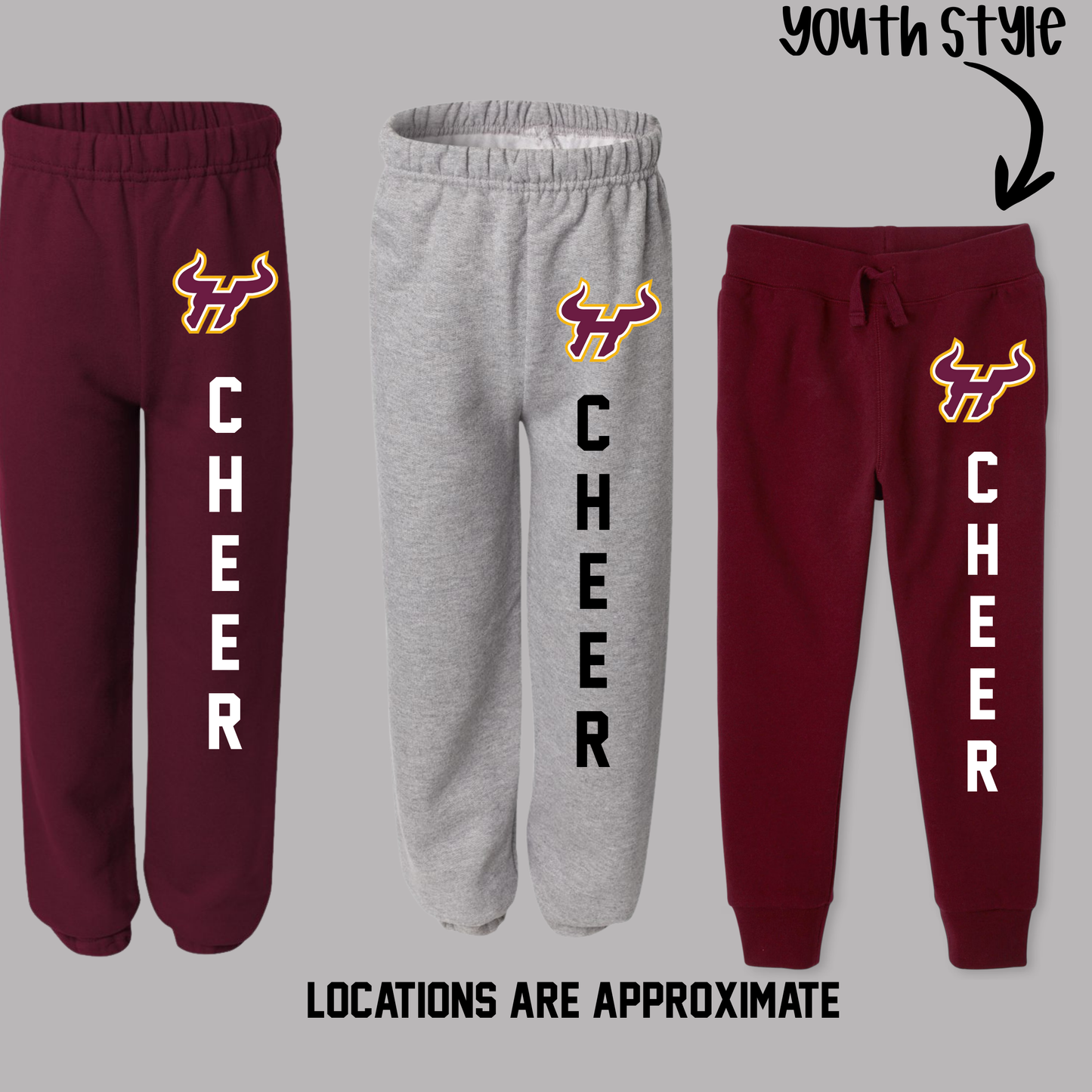 Cheer Sweatpants - Youth & Adult Jerzee Cotton Blend Pants | Comfortable, Stretchy Sportswear