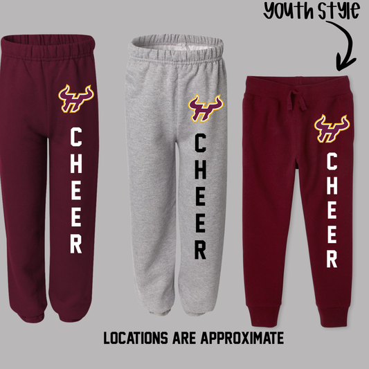 Cheer Sweatpants - Youth & Adult Jerzee Cotton Blend Pants | Comfortable, Stretchy Sportswear