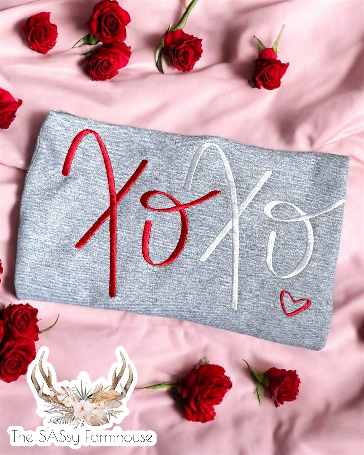 XOXO Embroidered Crewneck