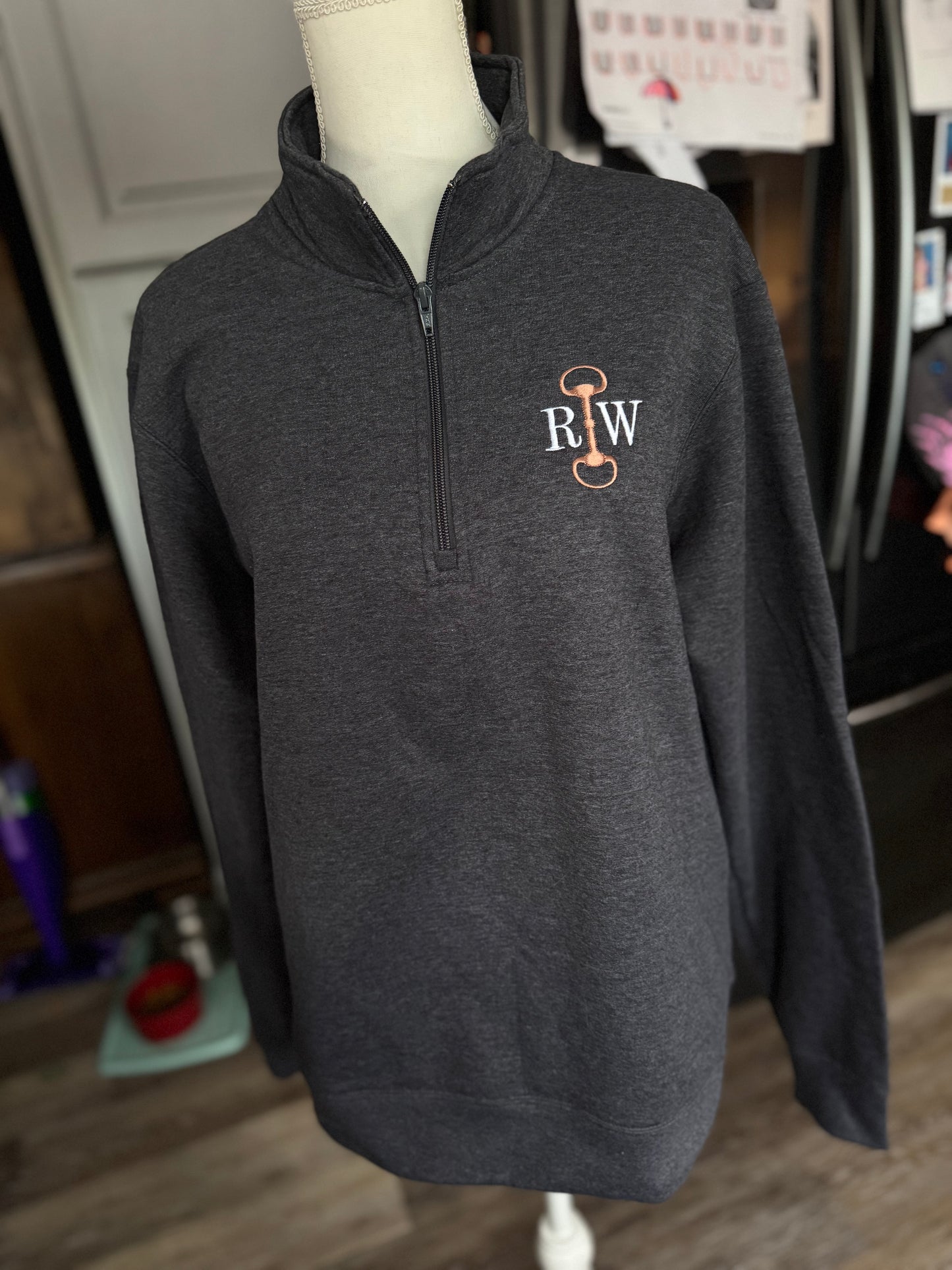 Horse-Bit Monogram 1/4 zip