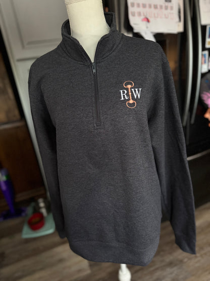 Horse-Bit Monogram 1/4 zip
