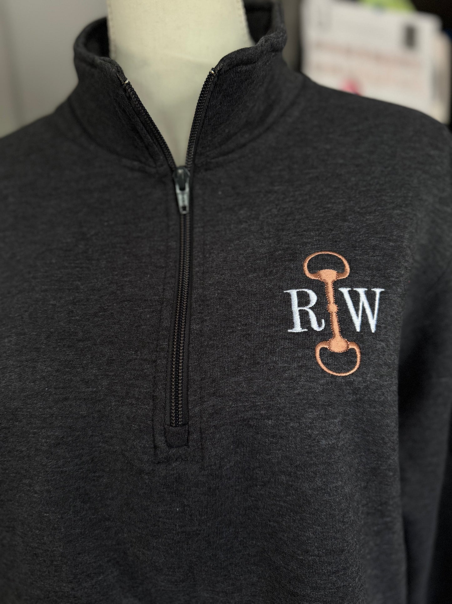 Horse-Bit Monogram 1/4 zip