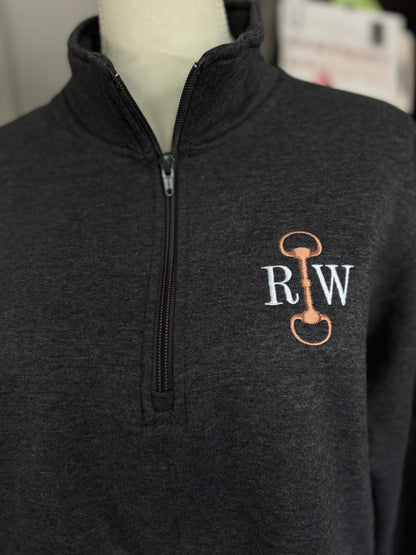 Horse-Bit Monogram 1/4 zip