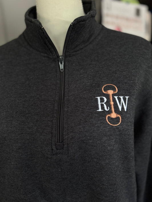 Horse-Bit Monogram 1/4 zip