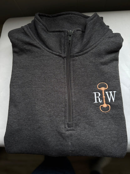 Horse-Bit Monogram 1/4 zip