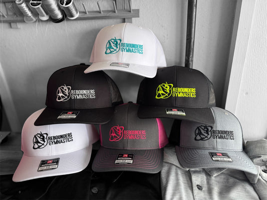 Richardson Rebounders Hat - Embroidered Trucker Cap With Custom Thread Color