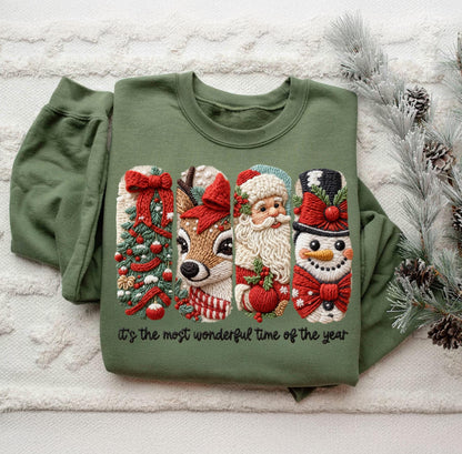 Faux Knit Christmas Crewneck