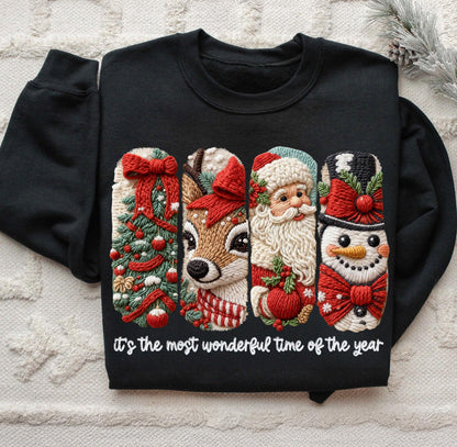 Faux Knit Christmas Crewneck