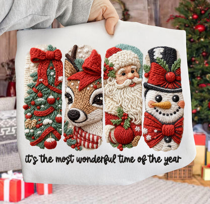 Faux Knit Christmas Crewneck