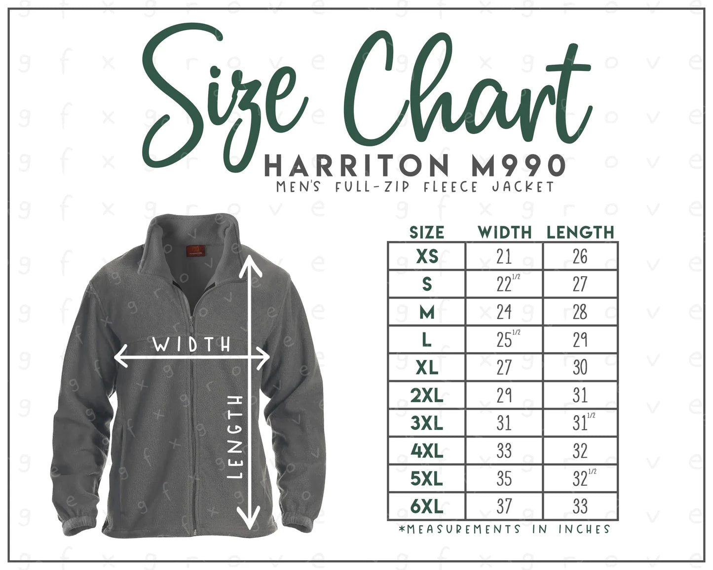 Full Zip Fleece Jacket - Adult | Youth Lightweight Harriton Embroidered Jacket