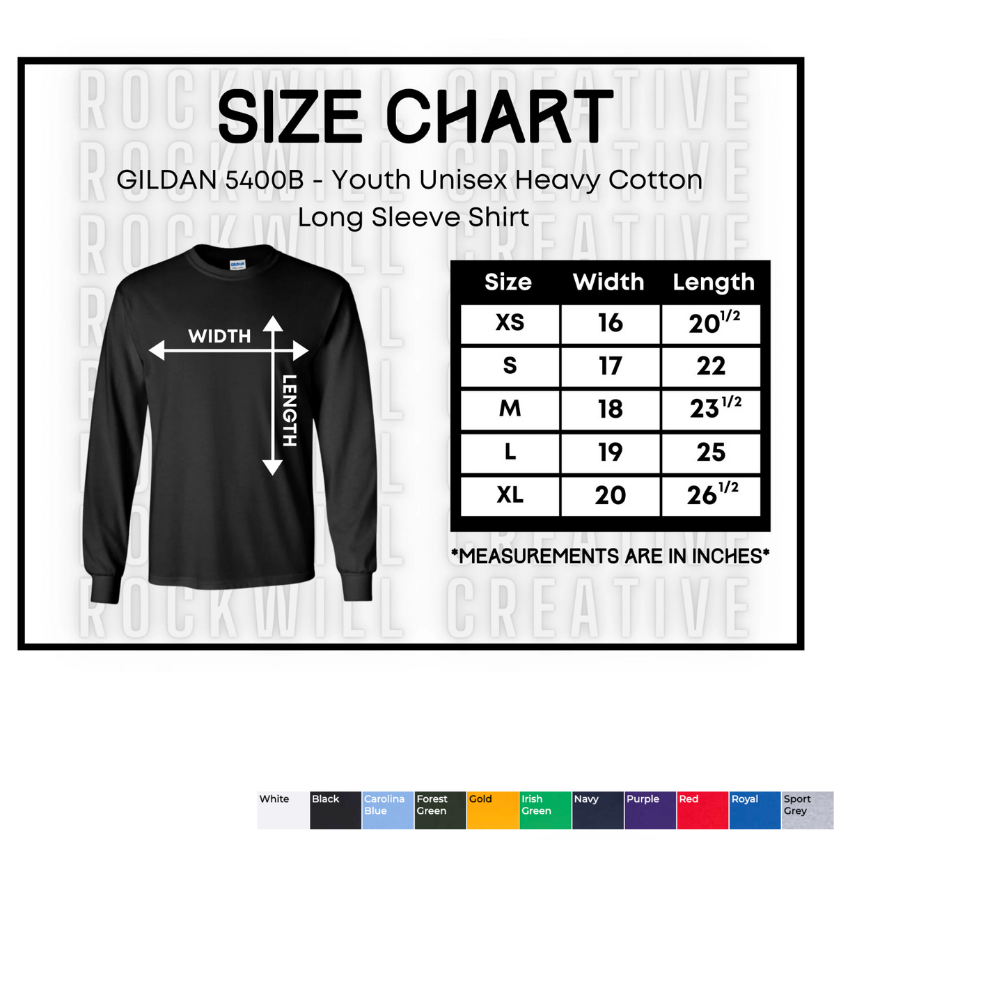 Youth Long Sleeve Shirt - Soft Cotton Fabric Unisex Kids Tee Gildan 540B Rebounders